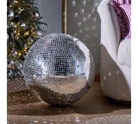 Habitat Silver Mirror Disco Ball Christmas Decoration