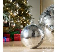 Habitat Silver Mirror Disco Ball Christmas Hanging Ornament