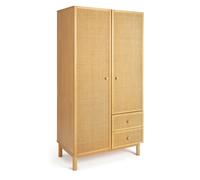 Habitat Simone 2 Door 2 Drawer Rattan Wardrobe