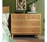 Habitat Simone Rattan 4 Drawer Chest - Pine