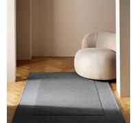 Habitat Simple Border Grey Wool Cut Pile Rug - 160x230cm