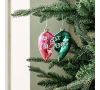 Habitat Single Best Friends Heart Christmas Ornaments
