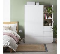 Habitat Skandi 2 Door 4 Drawer Open Wardrobe - White