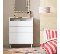 Habitat Skandi 4 Drawer Chest with Shelf - White Two Tone