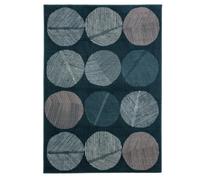 Habitat Skandi Geo Leaf Cut Pile Rug - 120x170cm - Navy
