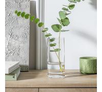 Habitat Small Round Edge Square Glass Vase - Clear