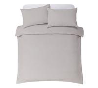 Habitat Soft and Cosy Brushed Cotton Grey Bedding Set - D