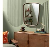 Habitat Solid Walnut Oval Wall Mirror - 72x59cm