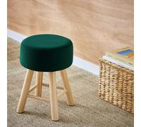 Habitat Sophie Velvet Stool - Green
