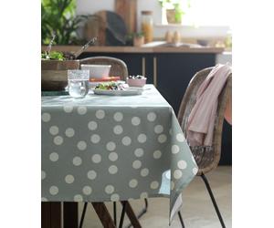 Habitat Spot Wipe Clean Tablecloth - Grey and White
