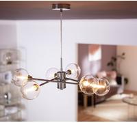 Habitat Sputnik Glass 6 Light Pendant Light - Chrome