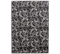 Habitat Squiggle Print Black & White Cut Pile Rug -170x120cm