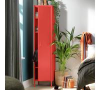 Habitat Stevie Tall 1 Door 4 Shelf Locker - Red