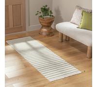 Habitat Stripe Green Runner - 66x200cm