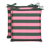 Habitat Stripe Outdoor Garden 2 Seat Cushions - Pink & Green