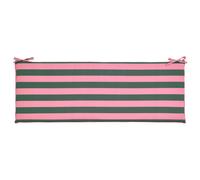 Habitat Stripe Print Garden Bench Cushion - Pink and Green