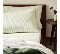 Habitat Stripe Printed Standard Pillowcase Pair - Green