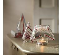 Habitat Striped Glass Christmas Tree Shaped Wax Melt Burner