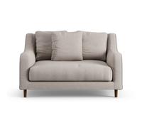 Habitat Swift Fabric Cuddle Chair - Stone - Dark Leg