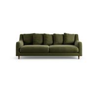 Habitat Swift Velvet 3 Seater Sofa - Moss Green - Dark Leg