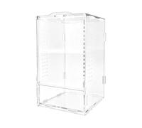 Habitat Tank - Clear Acrylic Terrarium Unit, Vertical Arboreal Keeper Box, Ventilated Observation Cage System, Small Species Care Chamber | Praying mantis enclosure enabling controlled habitat