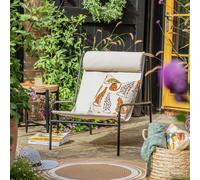 Habitat Teka Metal Garden Chair - Cream