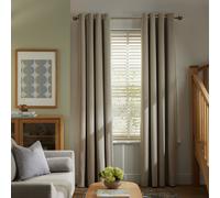 Habitat Textured Blackout Eyelet Curtains - Neutral - 168x229cm