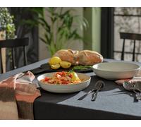 Habitat Textured Ripple 4 Piece Pasta Bowls - Chalk Grey