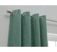 Habitat Thermal Blackout Linen Look Eyelet Curtains - Forest Green - 168x183cm