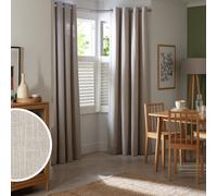 Habitat Thermal Blackout Linen Look Eyelet Curtains - Oatmeal - 168x229cm