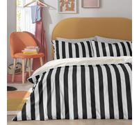 Habitat Trend Stripe Black and White Bedding Set - King size
