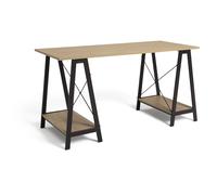 Habitat Trestle Table Office Desk - Oak Effect
