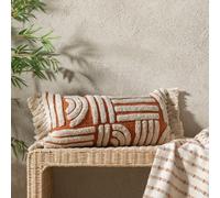 Habitat Tufted Cushion - Rust - 30x60cm