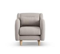Habitat Turnmill Fabric Armchair - Stone - Ash Leg