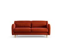 Habitat Turnmill Velvet 2 Seater Sofa - Burnt Orange-Ash Leg