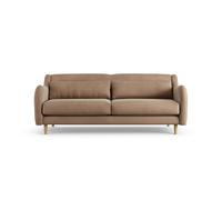 Habitat Turnmill Velvet 3 Seater Sofa - Latte - Ash Leg