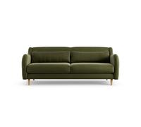 Habitat Turnmill Velvet 3 Seater Sofa - Moss Green - Ash Leg