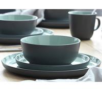 Habitat Two Tone 16 Piece Stoneware Dinner Set