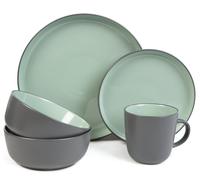 Habitat Two Tone 16 Piece Stoneware Dinner Set