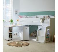 Habitat Ultimate Storage Mid Sleeper and Mattress - White