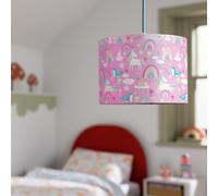 Habitat Unicorn Print Pink Easy Fit Lampshade - 25cm