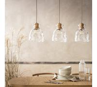 Habitat Vanern Dimple Glass Bar Pendant Light - Clear