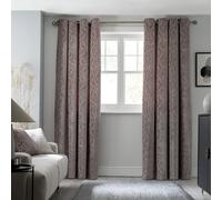 Habitat Velvet Geo Jacquard Curtains - Natural