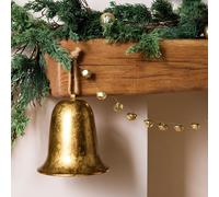 Habitat Vintage Gold Christmas Bell Hanging Decoration