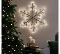 Habitat Warm White Black Frame Snowflake Christmas Light