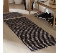 Habitat Washable Black & White Runner & Mat set - 150x57cm
