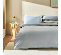Habitat Washed Cotton Plain Blue Bedding Set - Single