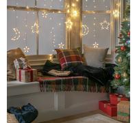 Habitat White LED Moon & Star Christmas Icicle Lights