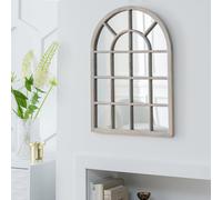 Habitat White Window Arch Wall Mirror - 70x50cm