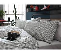Habitat Willow Cotton Standard Pillowcase Pair - White Black